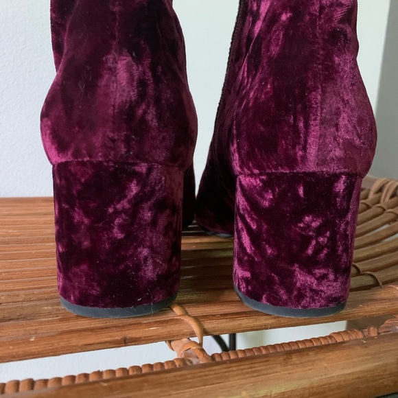 Via Spiga Velvet block heel midi boot - Picture 4 of 7